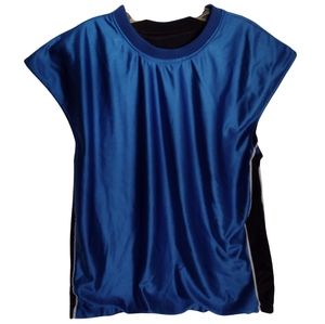Y) blue jersey reverseable large mens